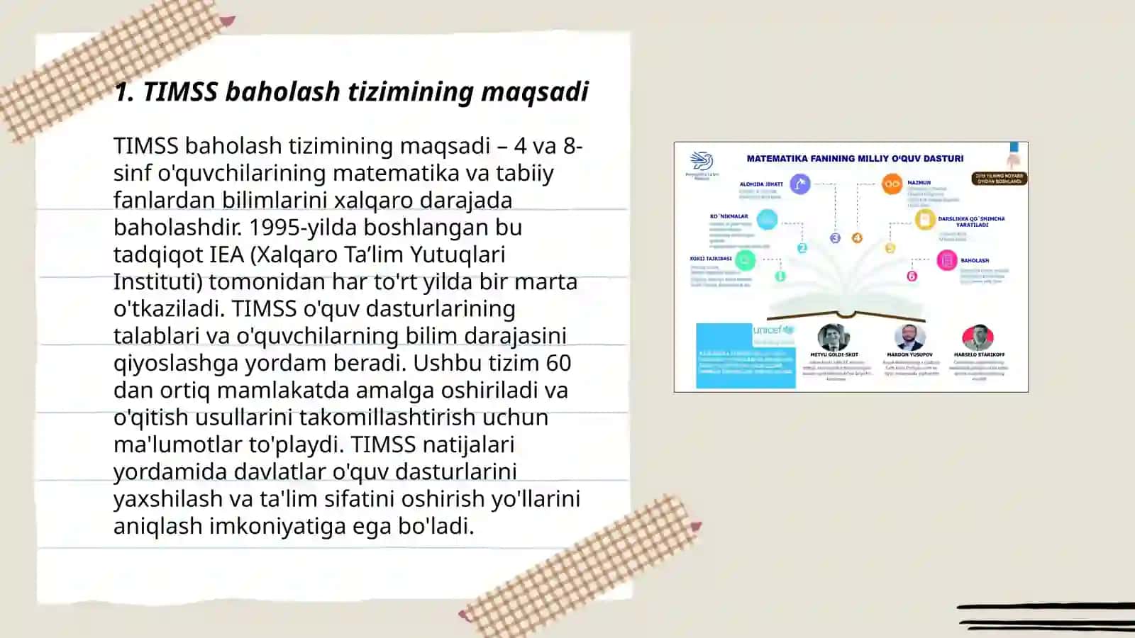 Matematik savodxonlikni TIMSS xalqaro baholash tizimi orqali takomillashtirish 3