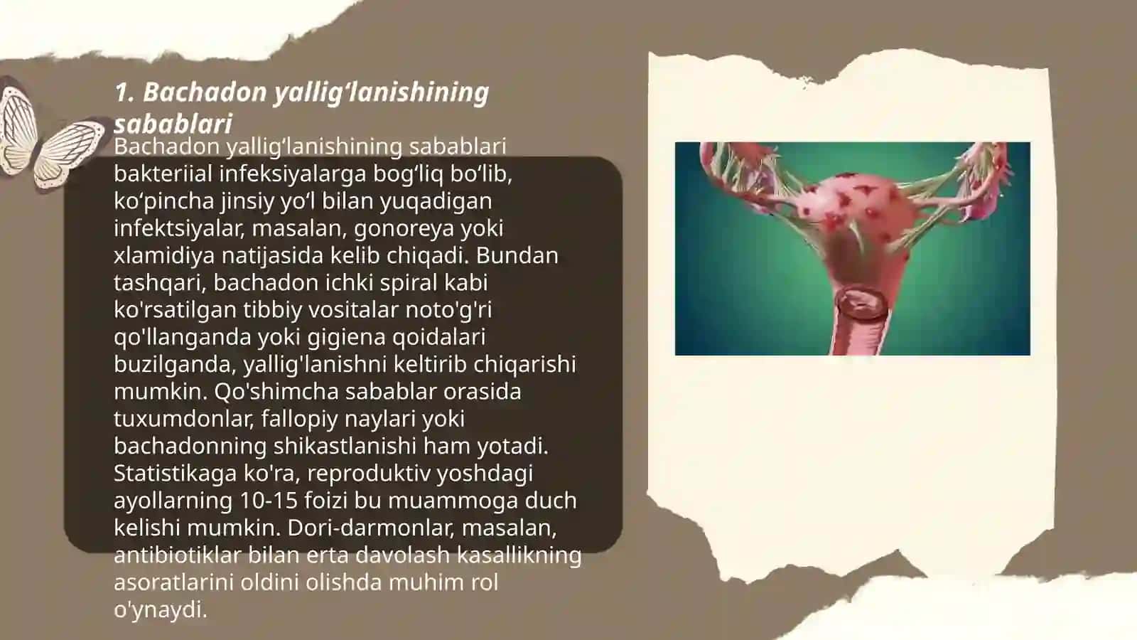 Bachadon yalligʻlanishiga oid kasalliklar. Jarrohlik amaliyoti 3