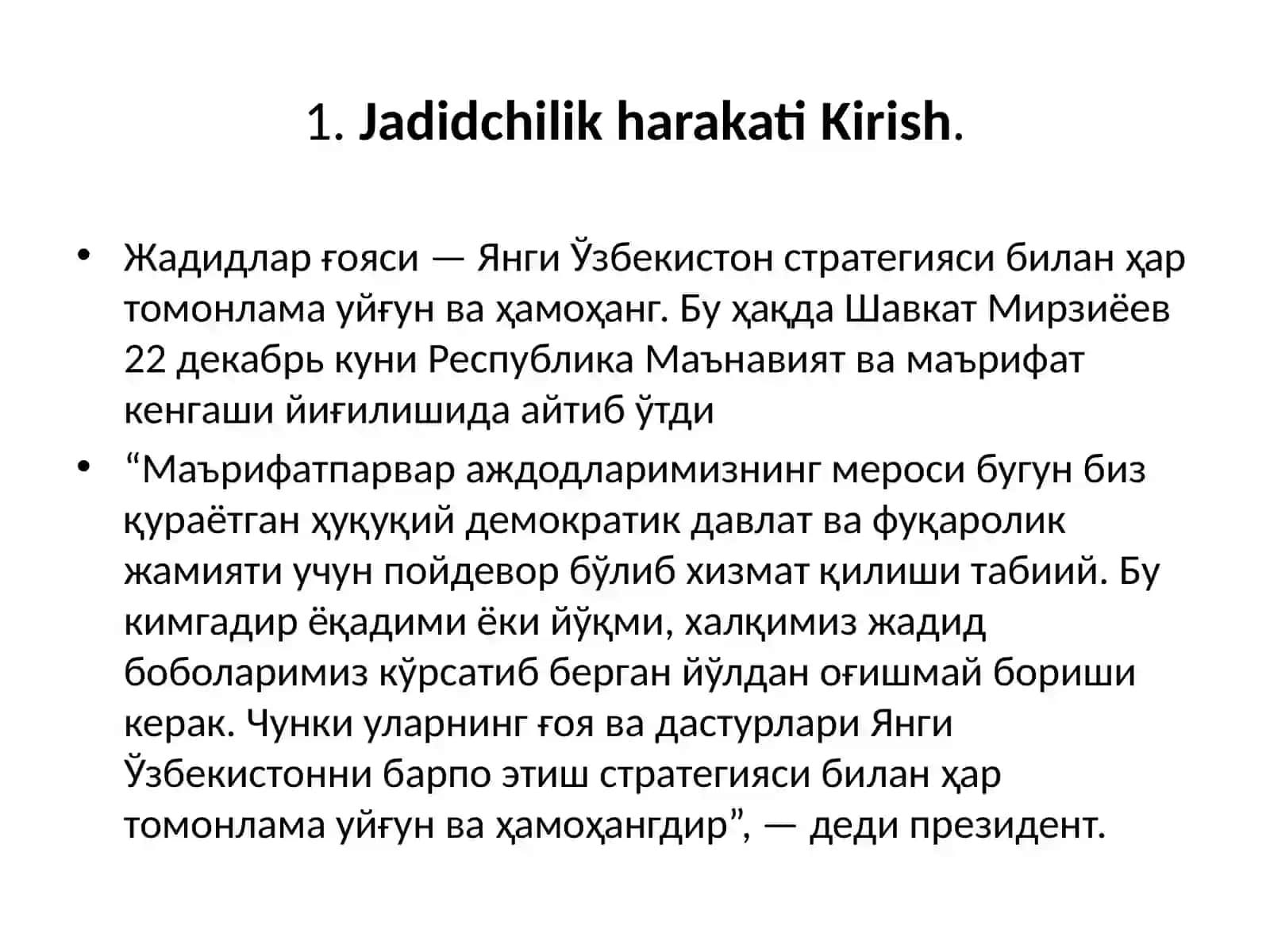 Jadidchilik harakati namoyondalari mavzusida taqdimot tayyorlash 3