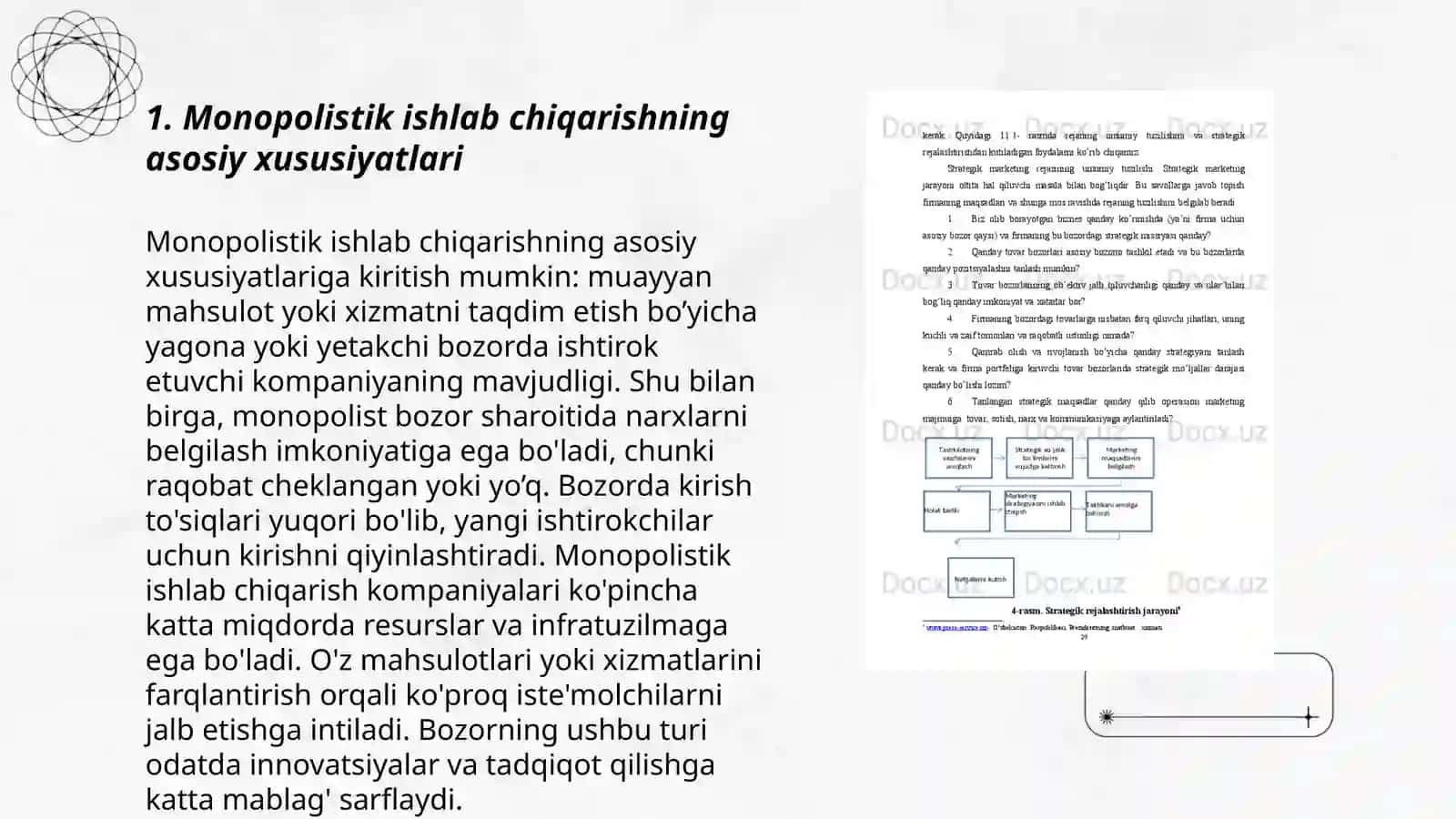 Monopolist korxonaning ishlab chiqarish qarorlari va monopol hokimiyat oqibatlari 3