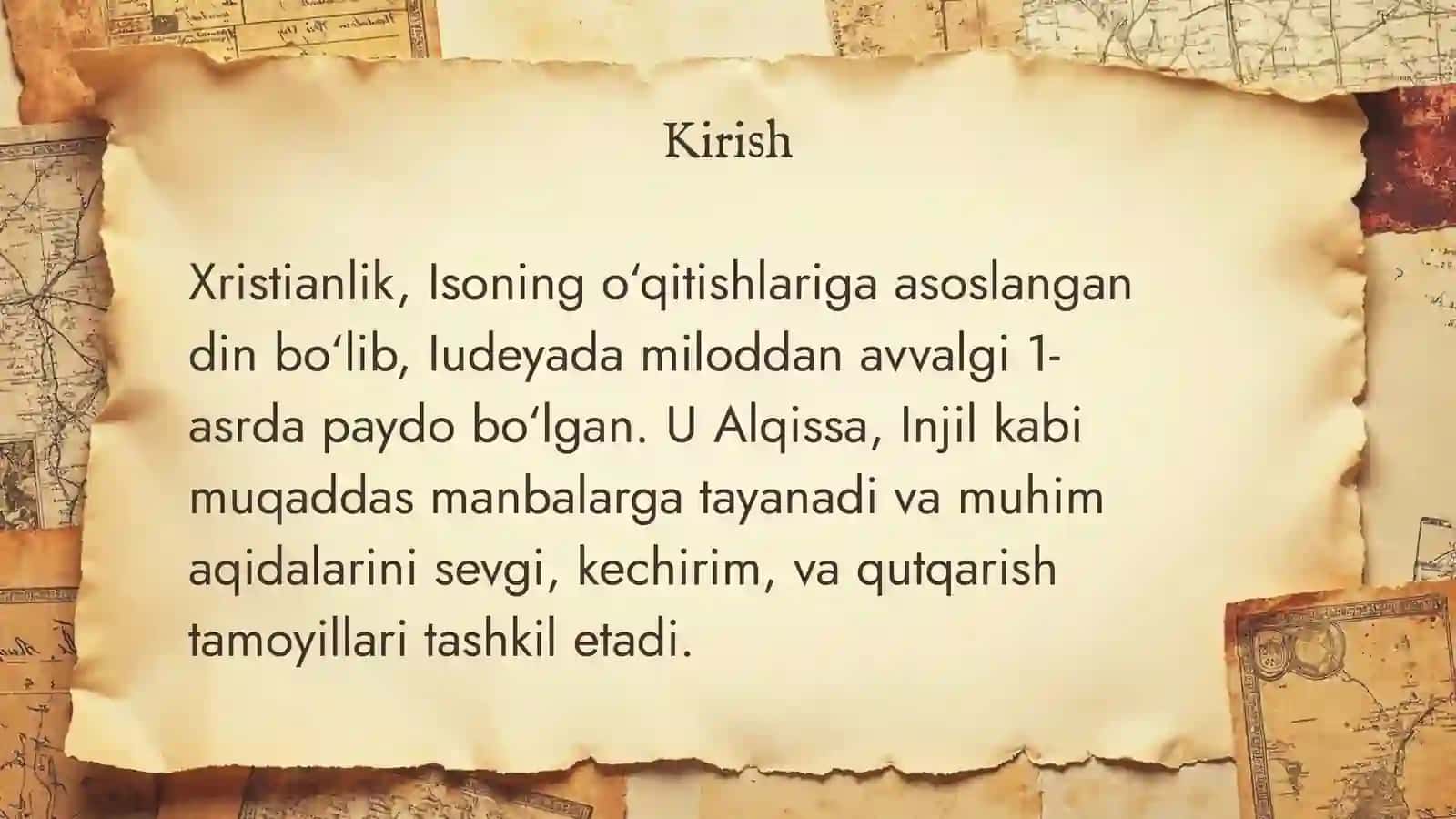Xristianlikning paydo bo‘lishi, aqidalari, asosiy yo‘nalishlari, taʼlimotlari va manbalari. 3