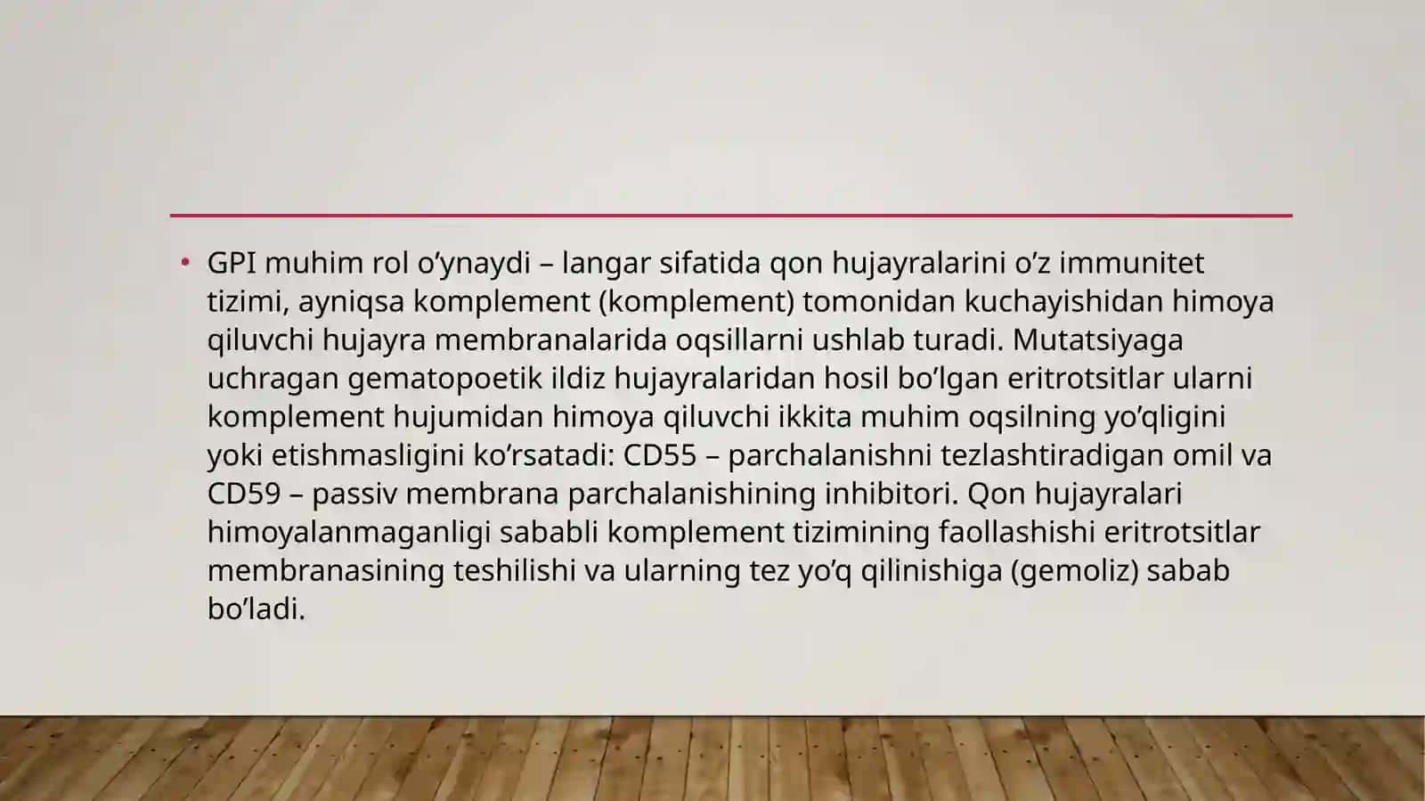 Tungi paraksizmal gemoglobinuriya etiologiyasi, patogenezi, klinikasi, diagnostika, davolash printsi 3