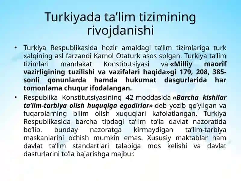 Turkiya ta’lim tizimining rivojdanishi 3