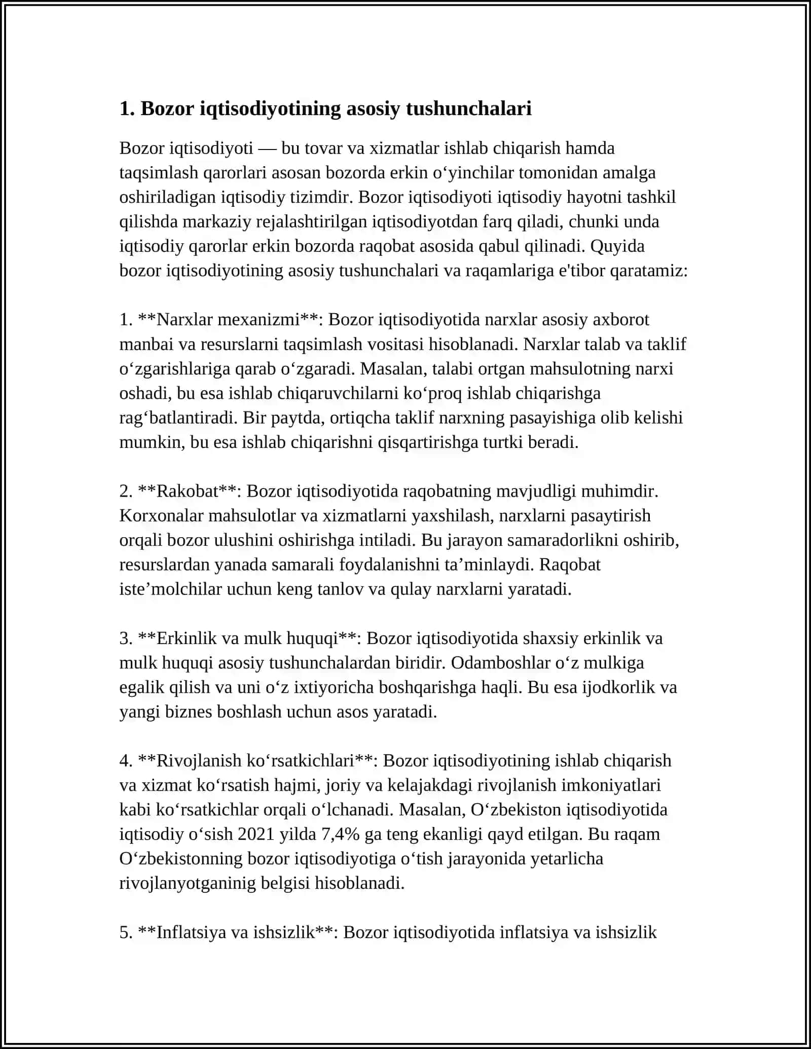 BOZOR IQTISODIYOTI VA UNING ASOSIY XUSUSIYATLARI 3