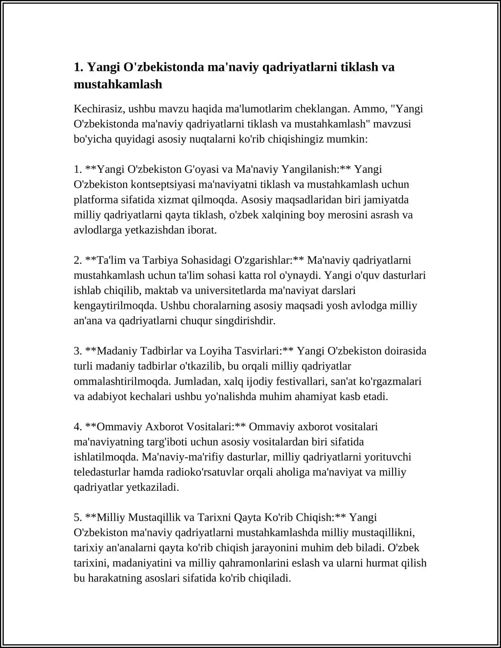 YANGI O'ZBEKISTONDA AMALGA OSHIRILAYOTGAN MA' NAVIY-MADANIY O'ZGARISHLAR 3