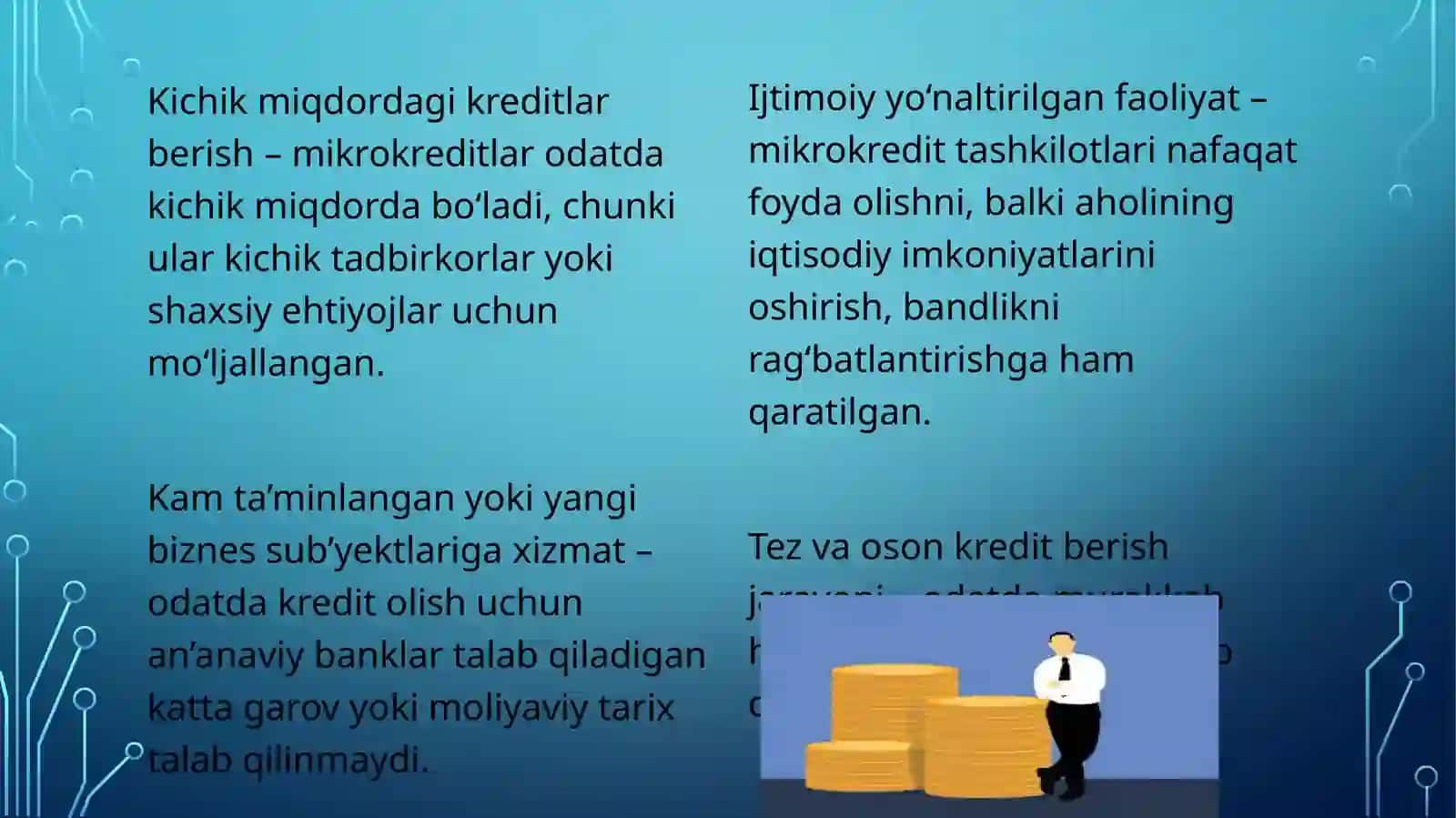 MIKROKREDITLASH TASHKILOTLARI TUSHUNCHASI 3