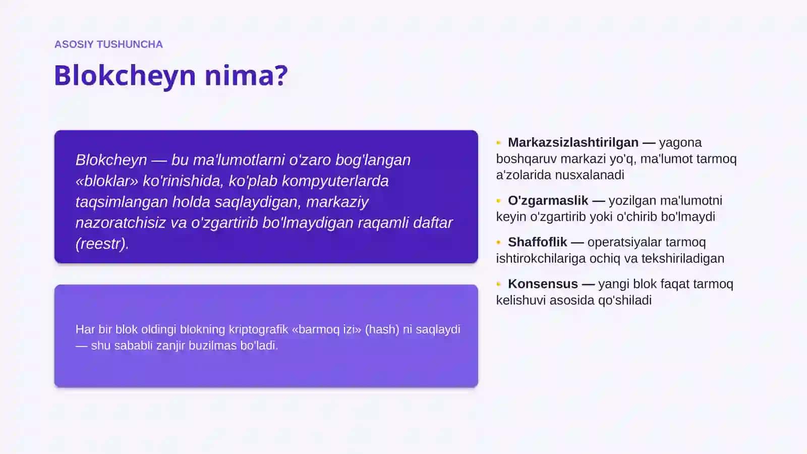 Blokcheyn texnologiyasi: ahamiyati va dolzarbligi 3