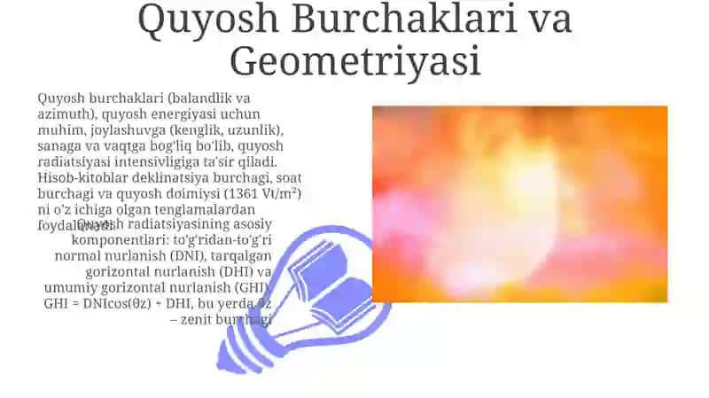 Quyosh Radiatsiyasi Asoslari 3