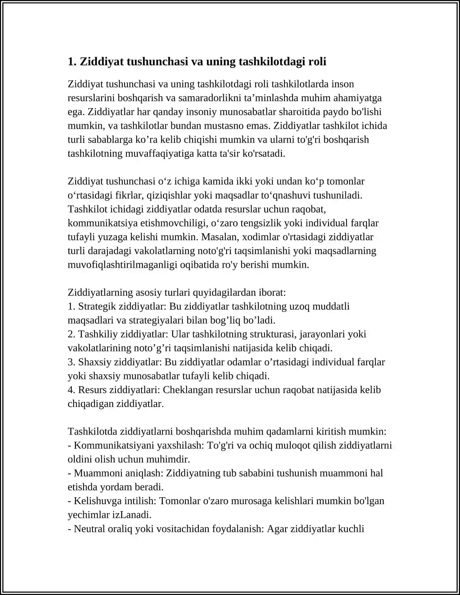 JAMOA VA TASHKILOTLARDA ZIDDIYATLARNI SAMARALI BOSHQARISH USULLARI 3