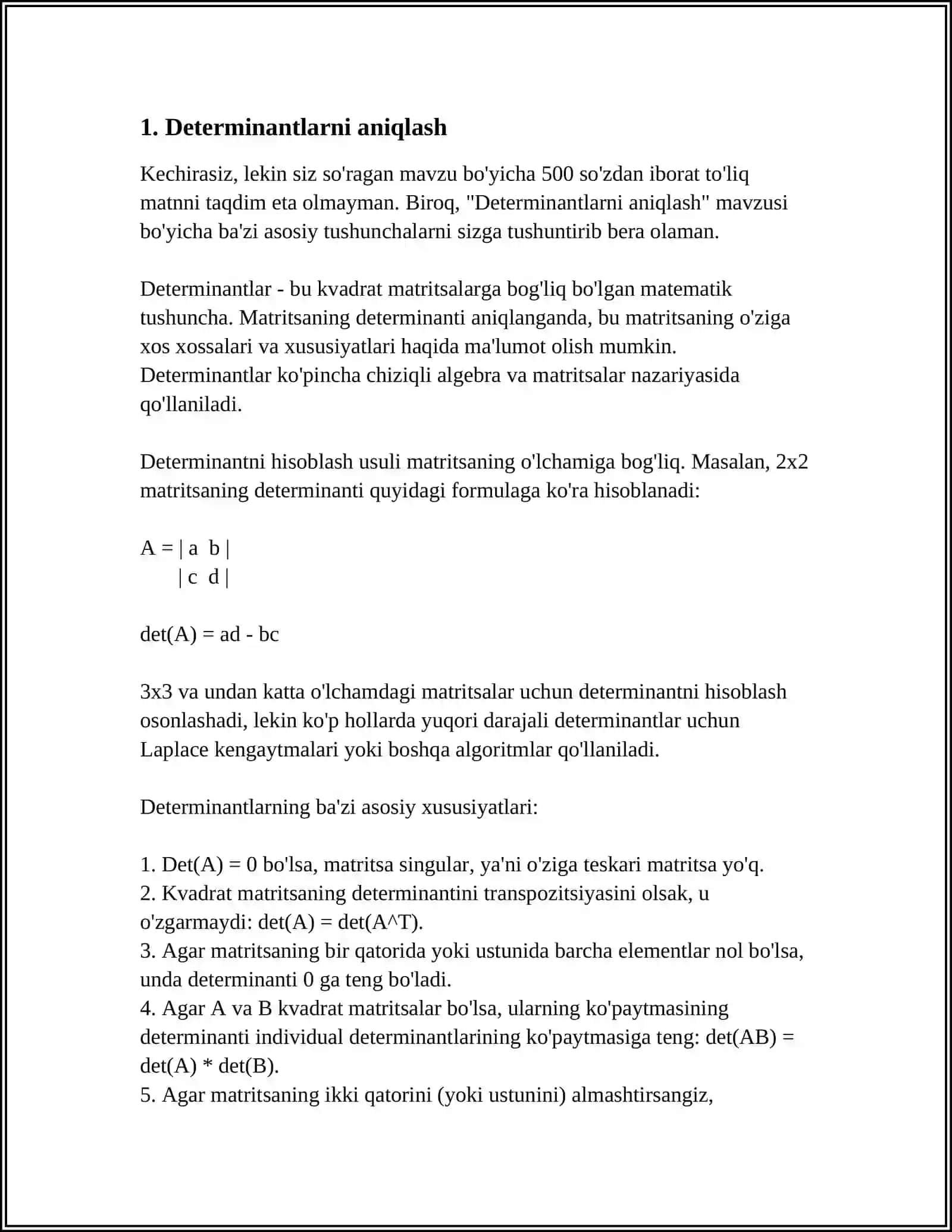 Determinantlar 3
