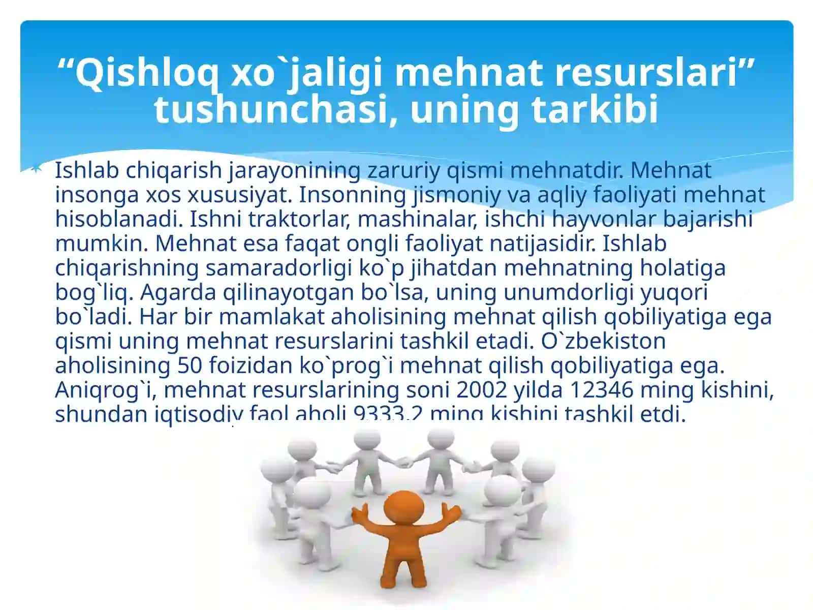 Qishloq xo`jaligidagi mehnat resurslari 3