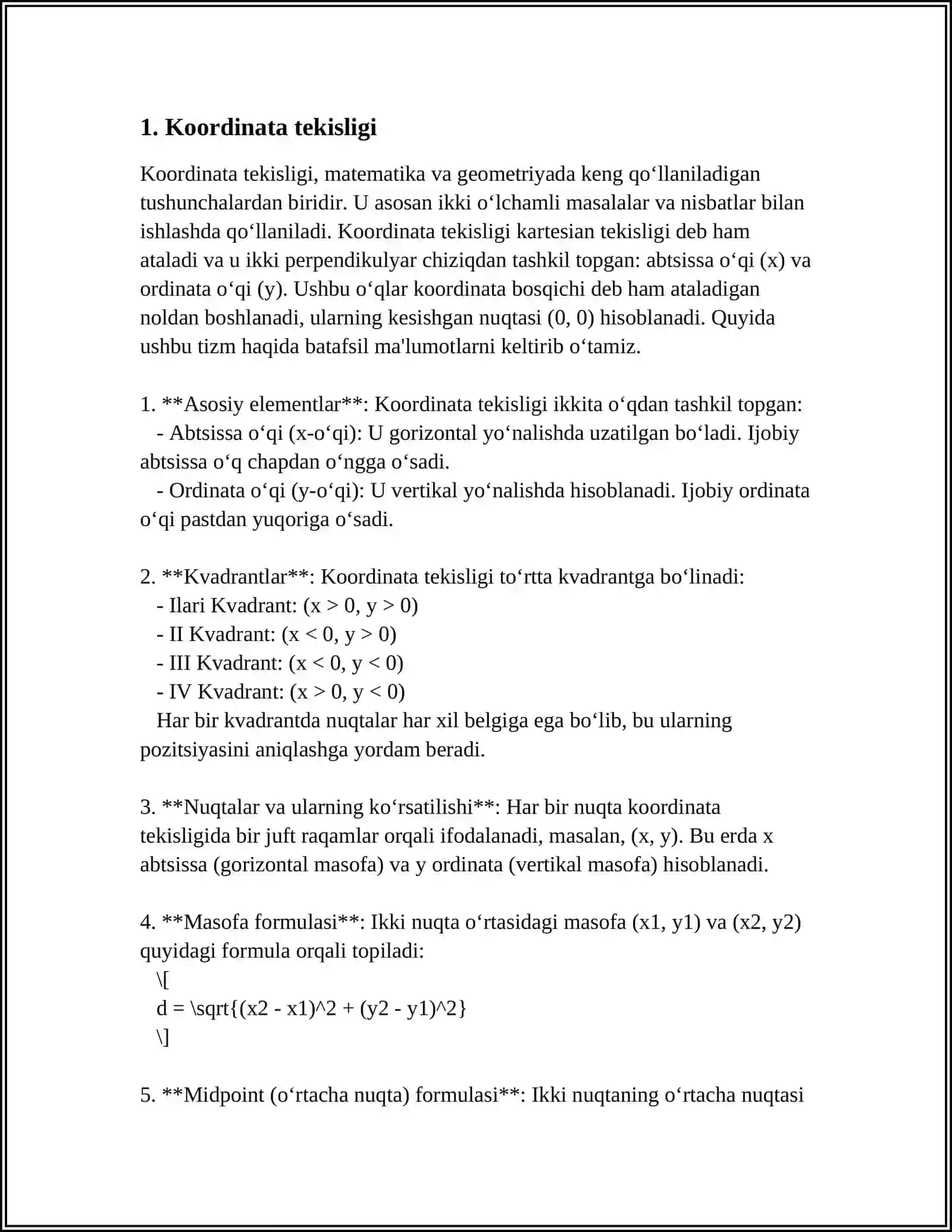 BOSHLANGʻICH SINFLARDA KOORDINATA BURCHAGI.SIMMETRIYA 3