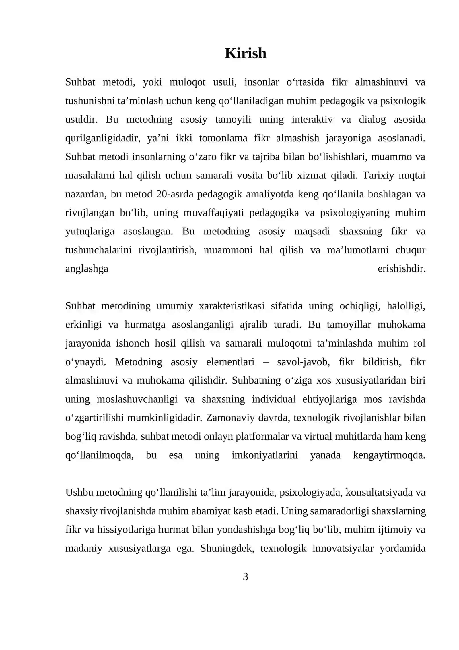 SUHBAT METODI UMUMIY XARAKTERISTIKASI 3