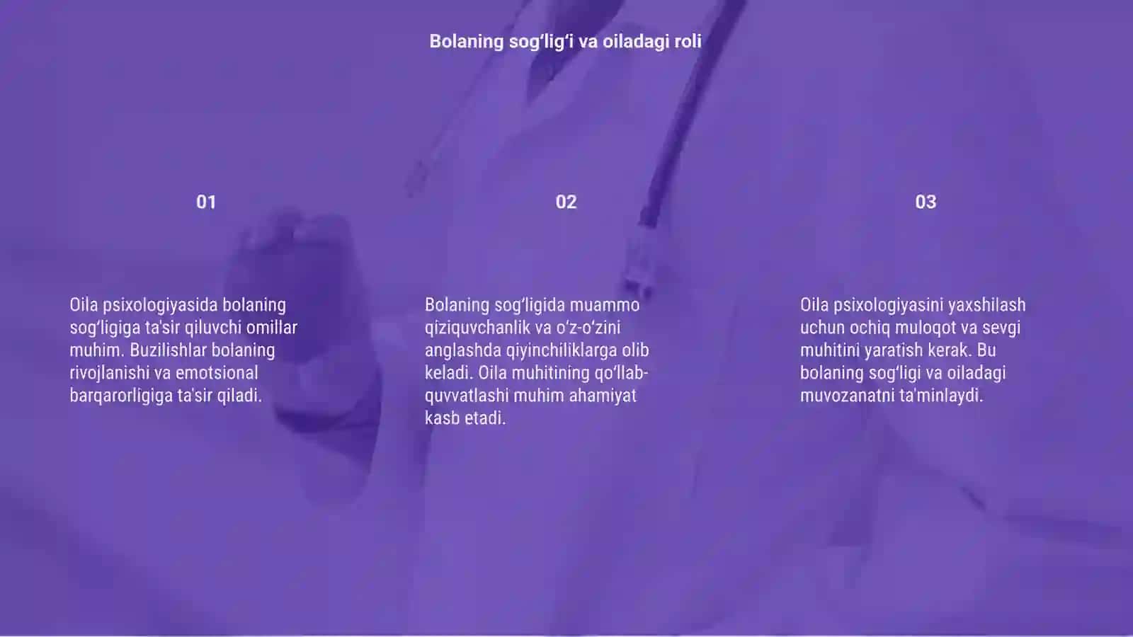 Bolaning sogʻligida buzilish boʻlgan oila psixologiyasi 3