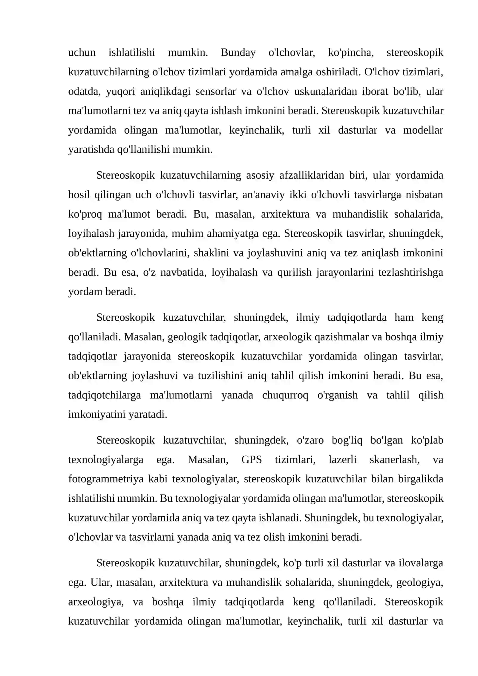 Suratni steroskopik kuzatuvchi va oʻlchovchi asboblar 3