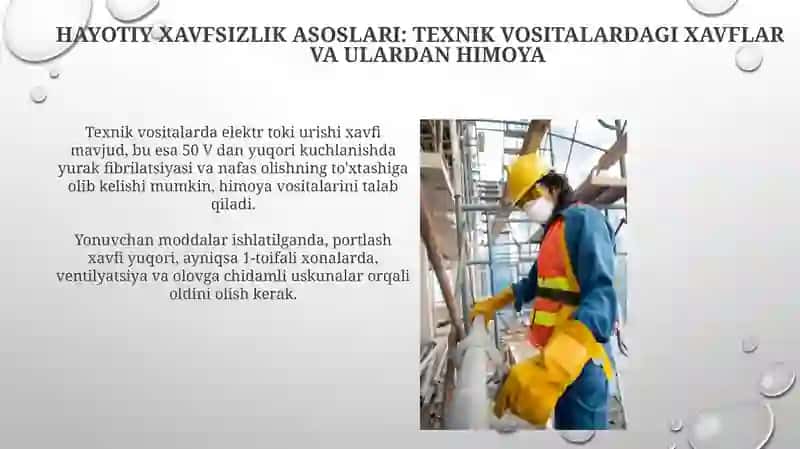 Texnik vositalardagi xavflar va ulardan himoya 3