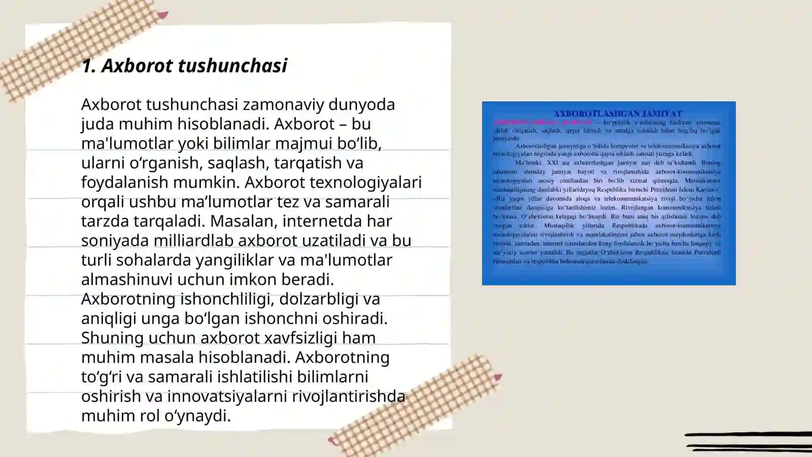 Axborot manbalari va axborotga boʻlgan ehtiyoj 3