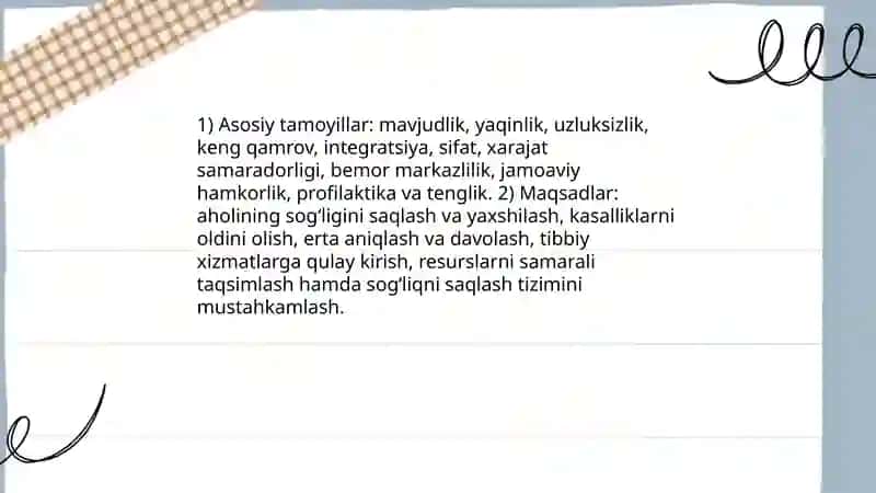 Birlamchi Tibbiy Yordamni Tashkil Etish 3