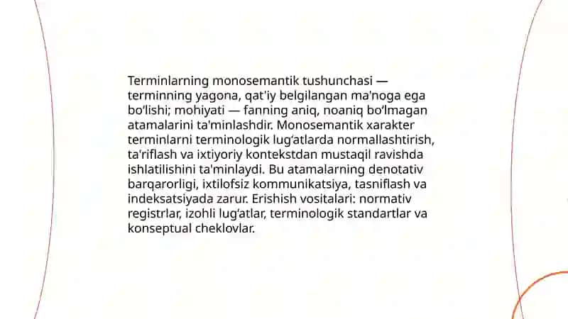 Terminlarning monosemantik xarakteri 3