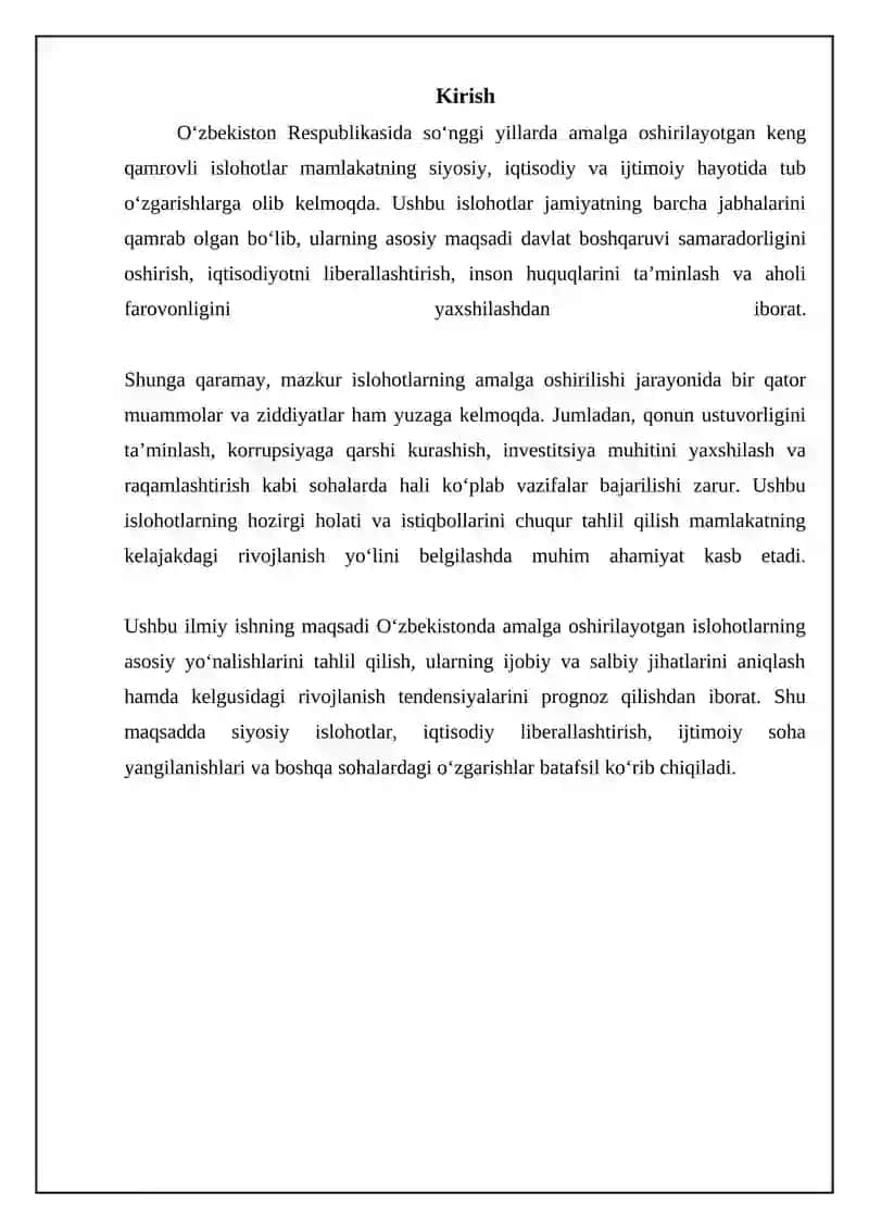 O‘zbekistonda amalga oshirilayotgan yangi o‘zgarishlar 3