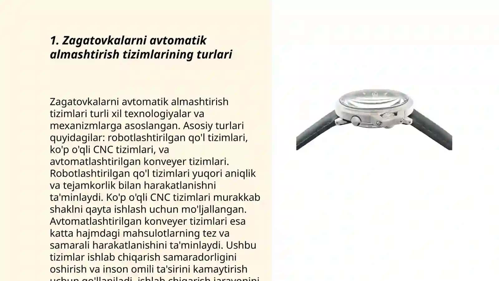 Zagatovkalarni avtomatik almashtirish sistemalari 3
