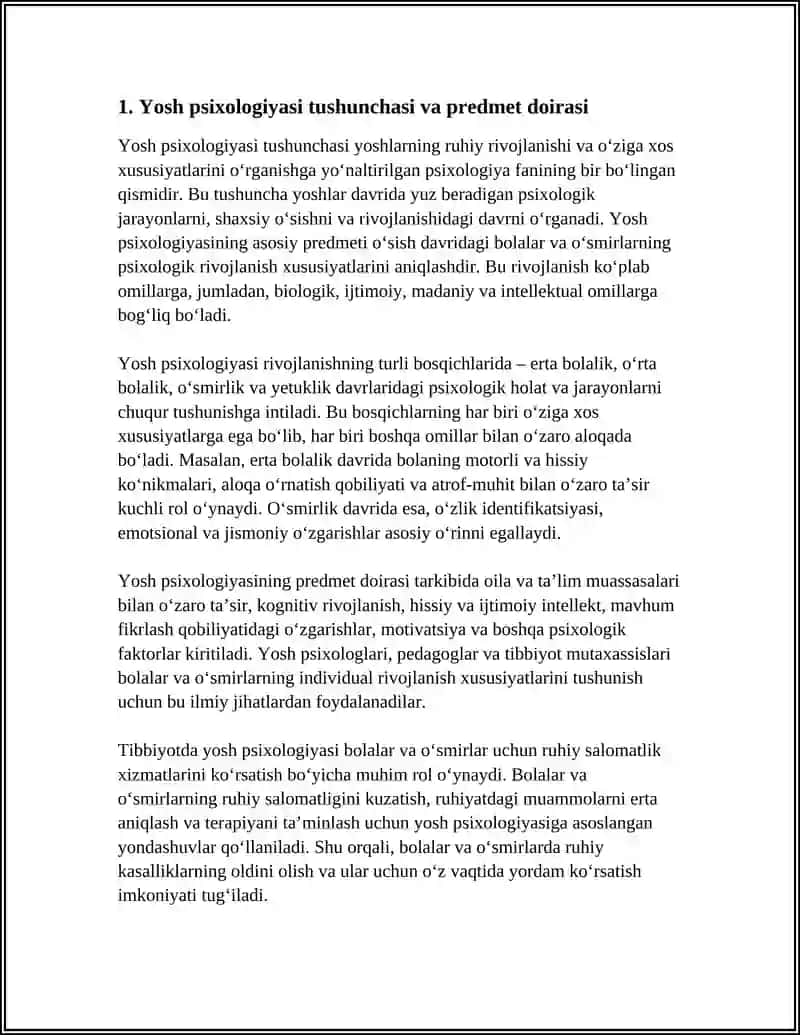 YOSH PSIXOLOGIYASI TUSHUNCHASI VA UNING TIBBIYOT HAMDA TAʼLIMDAGI AHAMIYATI 3