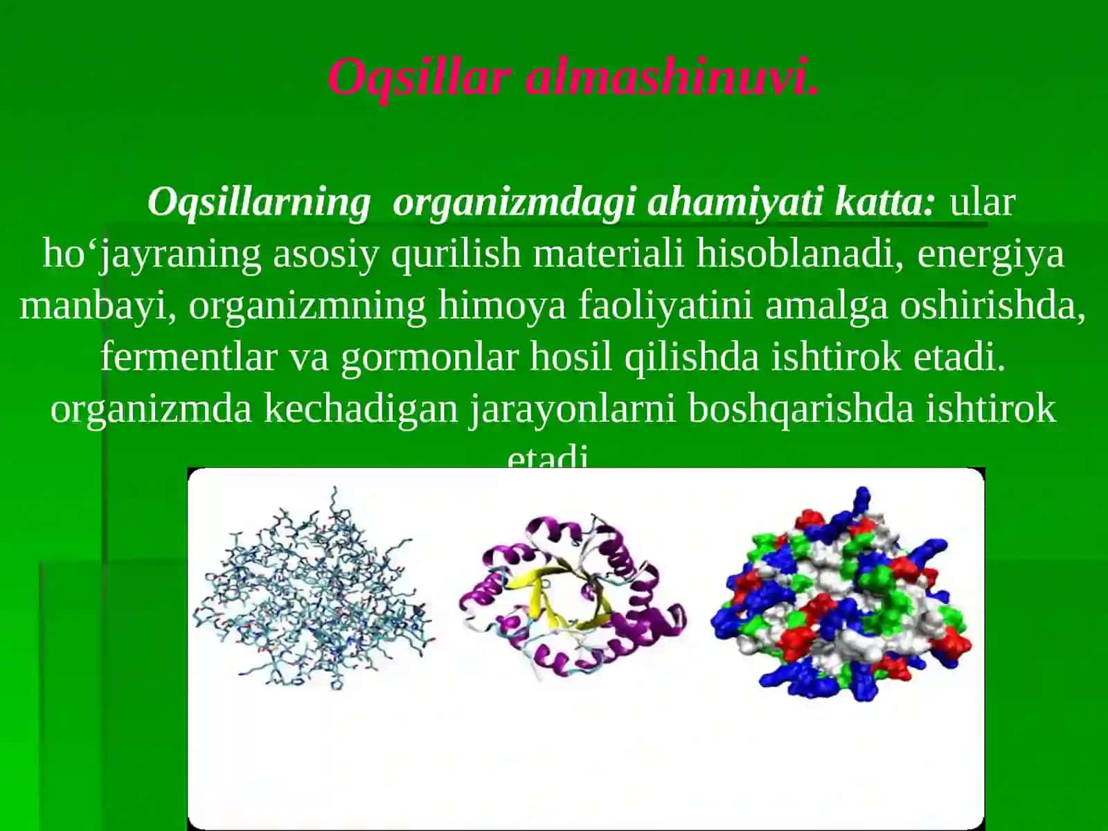 Moddalar va energiya almashinuvining yoshga oid xususiyatlari. Oziqlanish 3