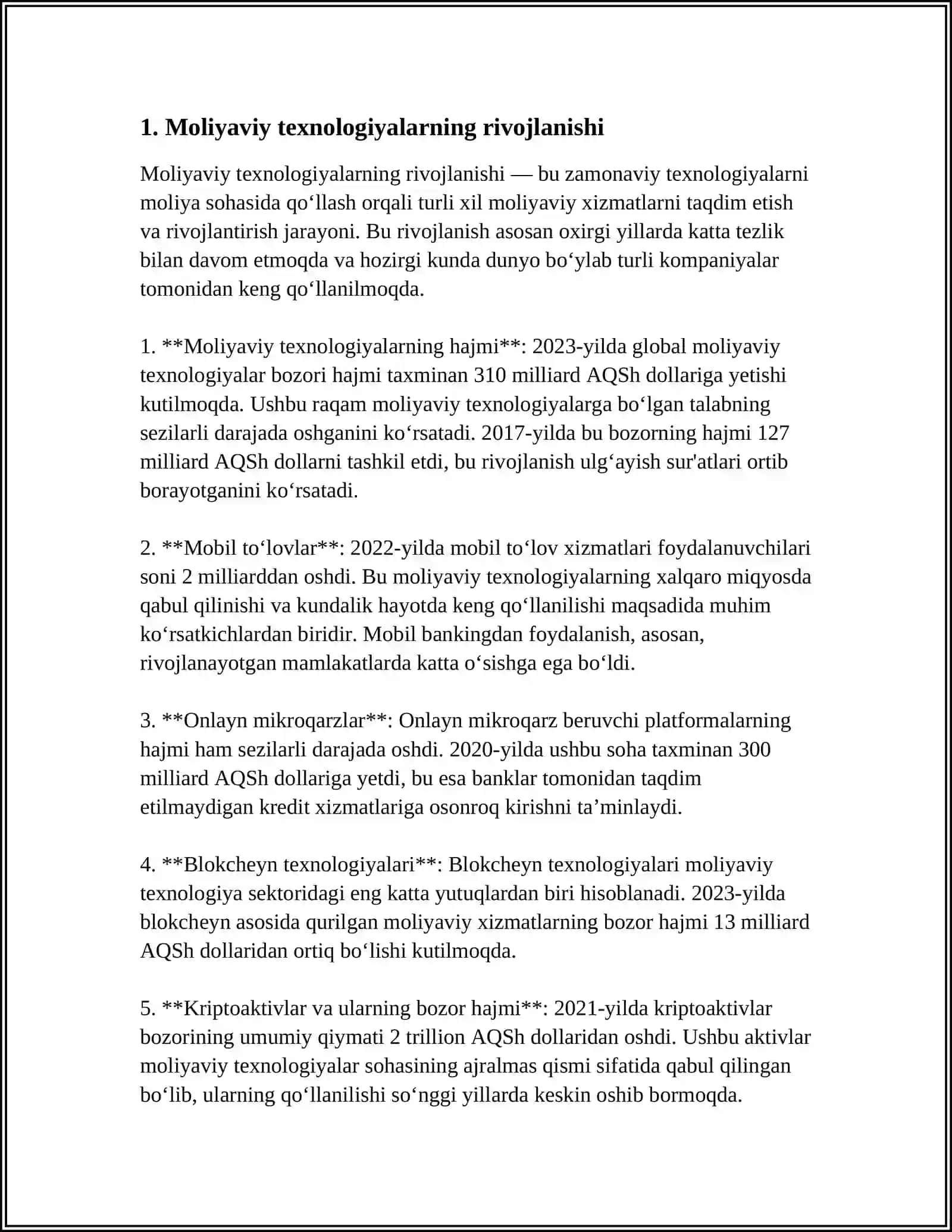 Moliyaviy texnologiyalarning rivojlanishi 3