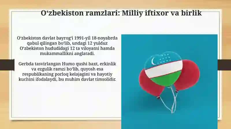 Oʻzbekiston ramzlari: Milliy iftixor va birlik 3