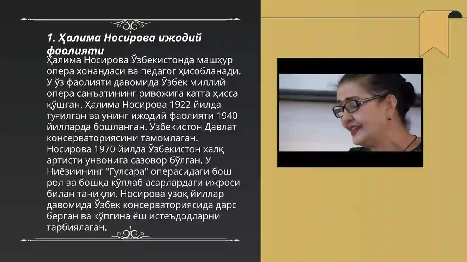 Ҳалима Носирова ижодий фаолияти 3