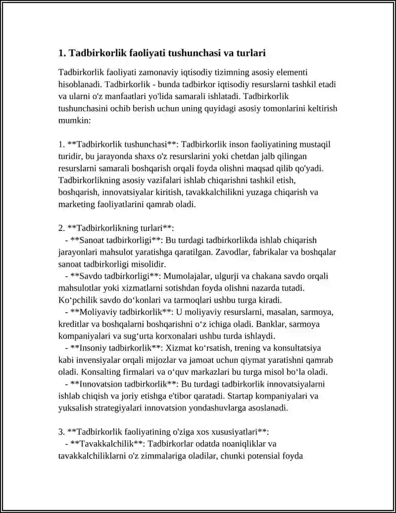 TADBIRKORLIK FAOLIYATI 3