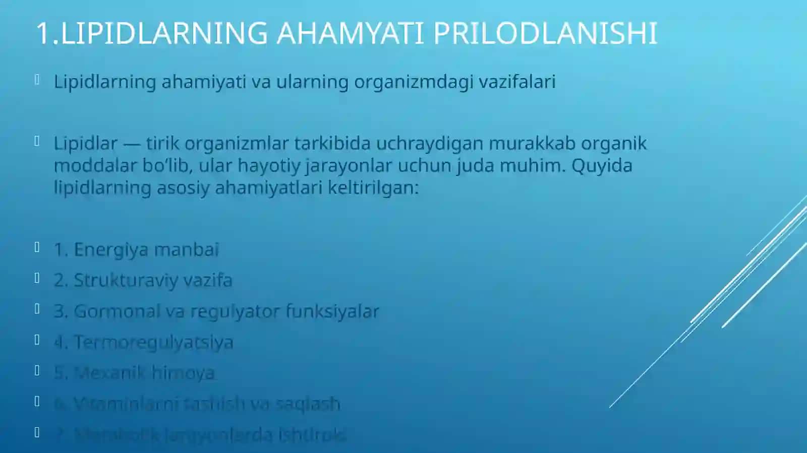 Lipidlarning perolidlanishi va hujayra shikastlanishi potogenezidagi ahamiyatlari 3