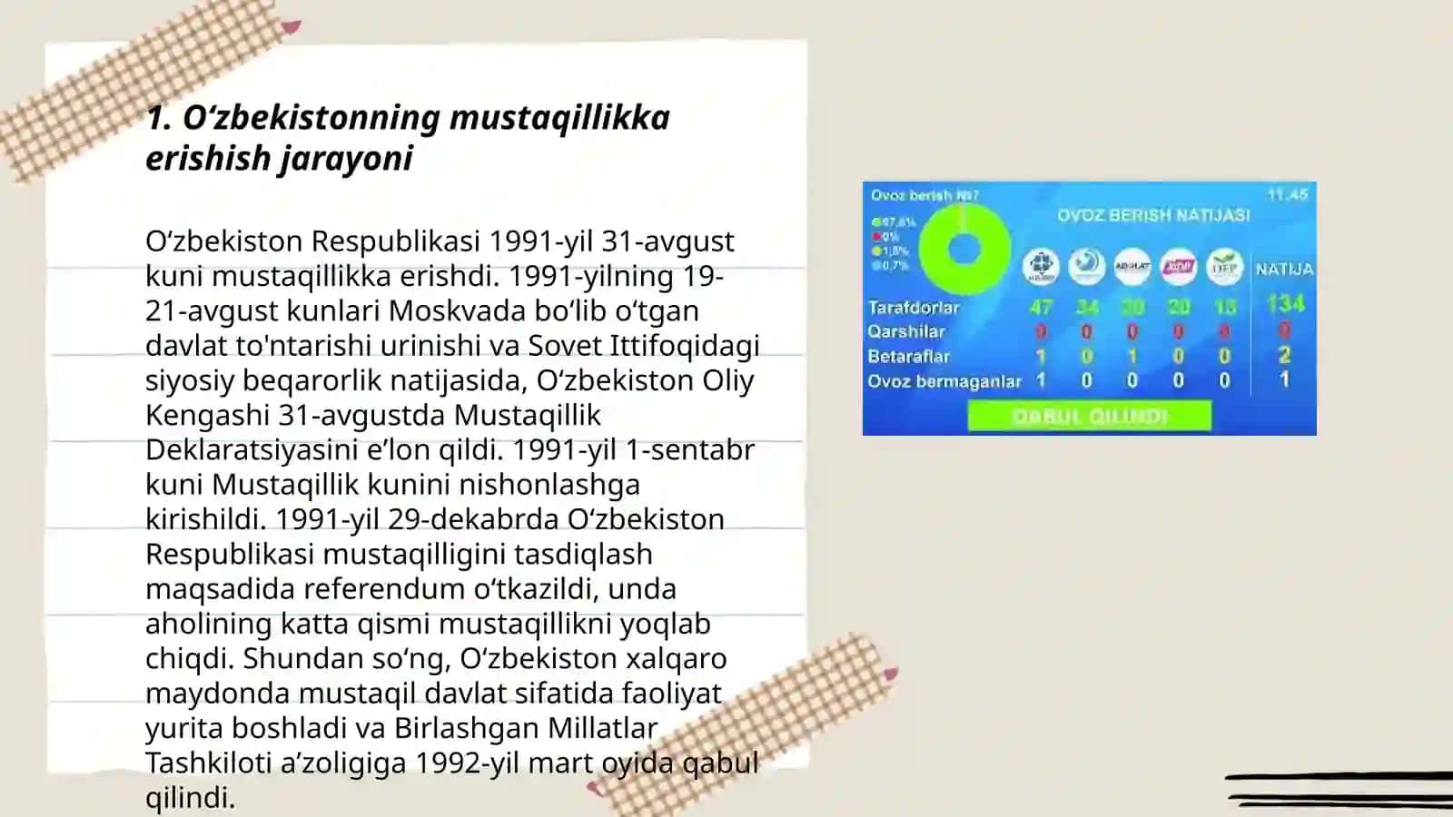 Nishonova Bibisoraning Oʻzbekistonning eng yangi tarixi fanidan tayyorlagan taqdimoti 3