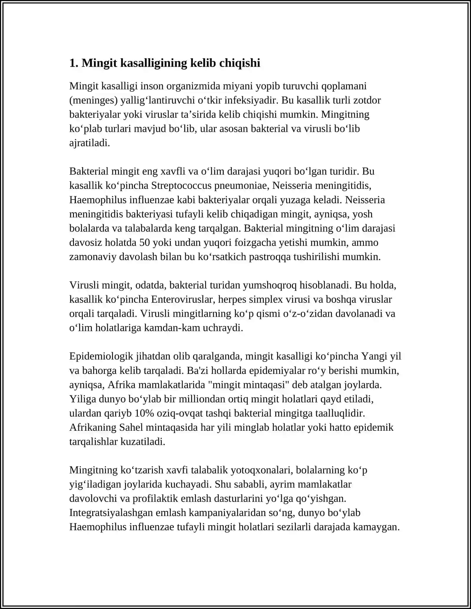 MININGIT KASALLIGI HAQIDA MALUMOT 3