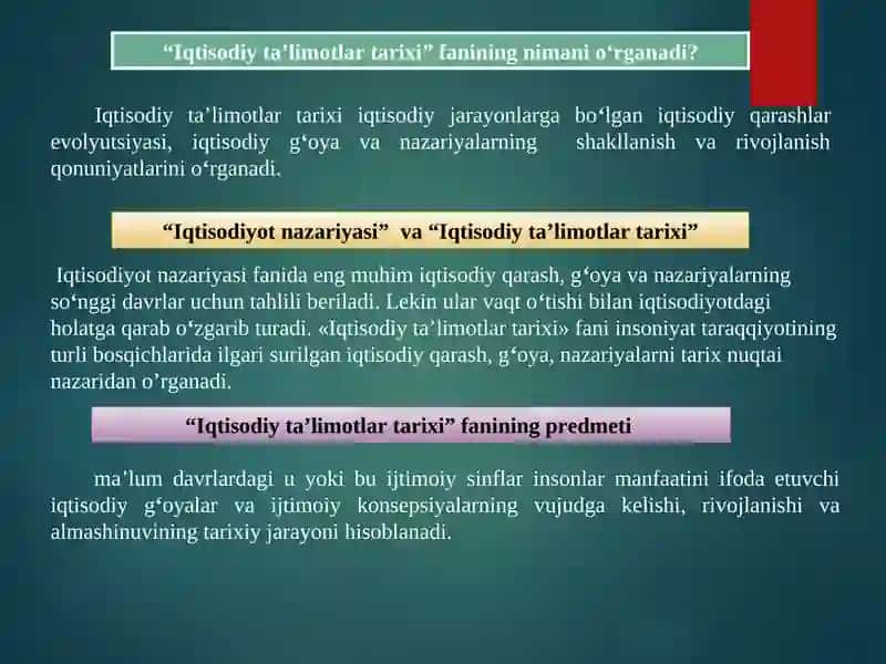 Fanga kirish. Qadimgi dunyo iqtisodiy g’oyalari 3