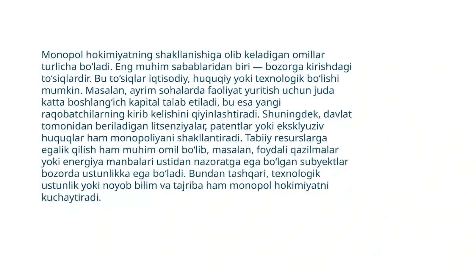 Monopol hokimiyat 3