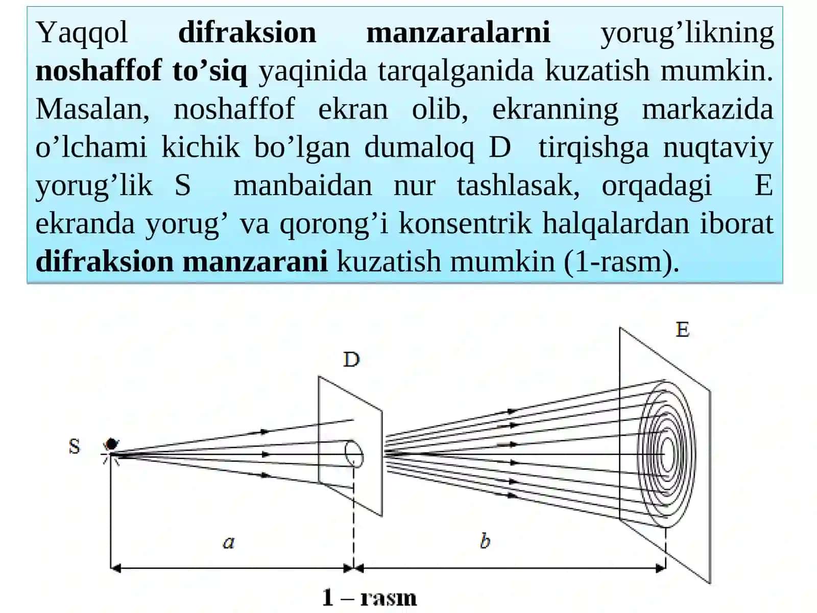 17.Yorugʻlik difraksiyasi.Frenel va Frangofer difraksiyasi 3