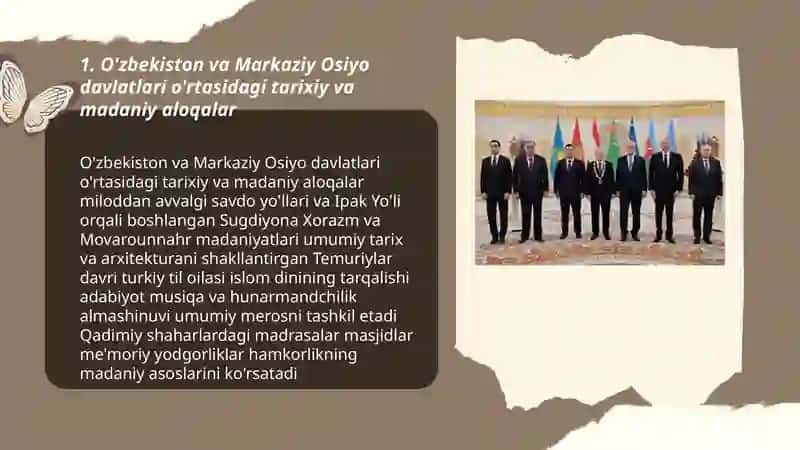 O'zbekiston va Markaziy Osiyo davlatlar hamkorligi 3