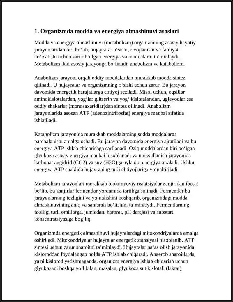 ORGANIZMDA MODDA VA ENERGIYA ALMASHINUVI 3