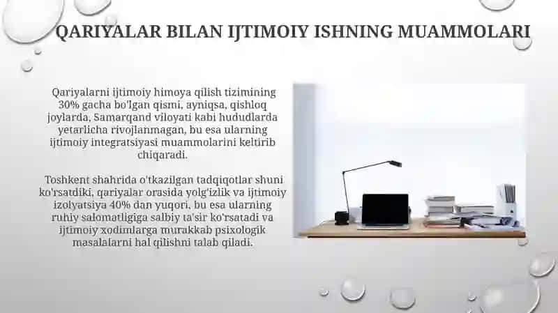 Qariyalar bilan Ijtimoiy Ishning Muammolari va Yechimlari 3