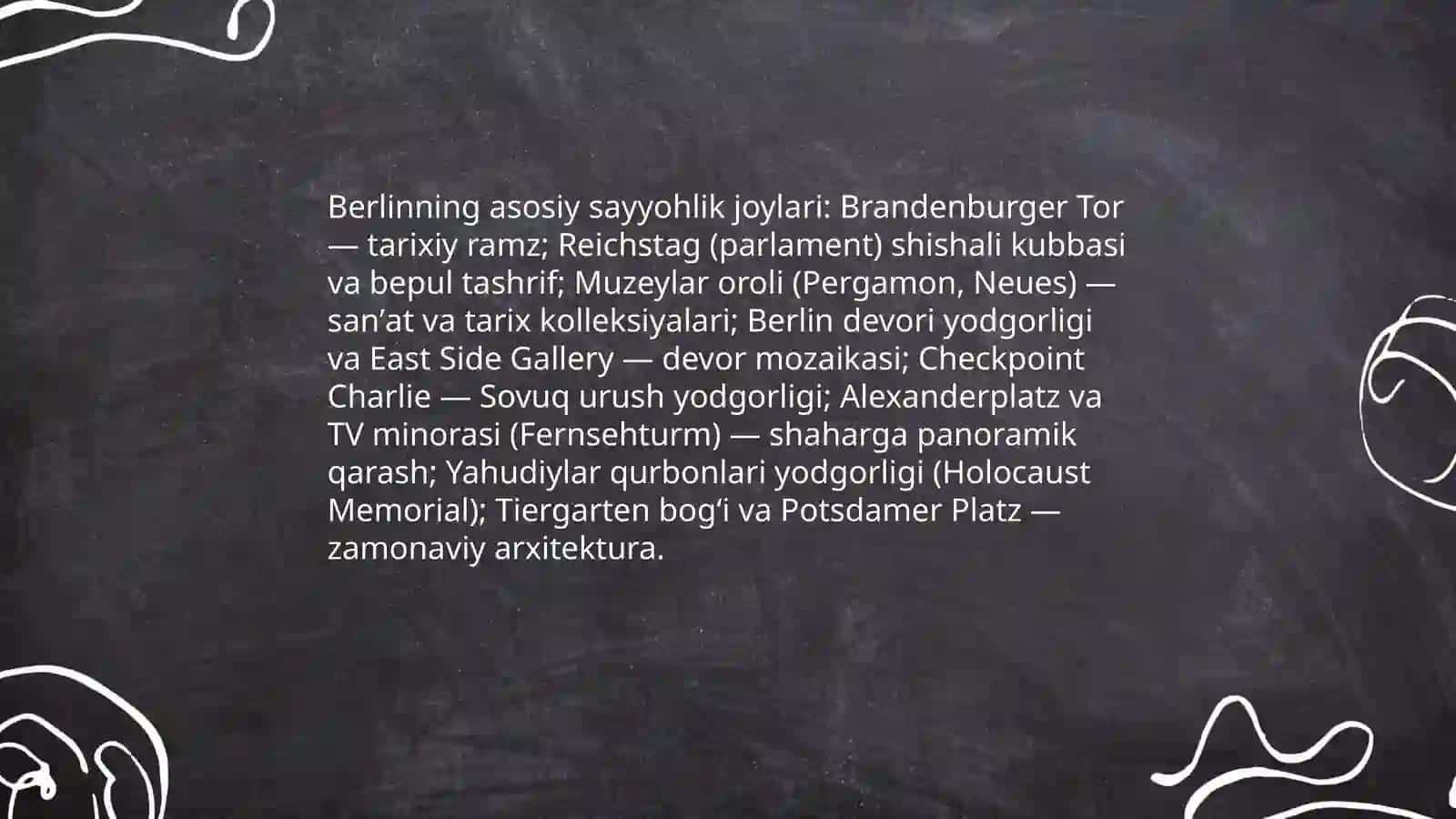 Berlinning asosiy sayyohlik joylari 3