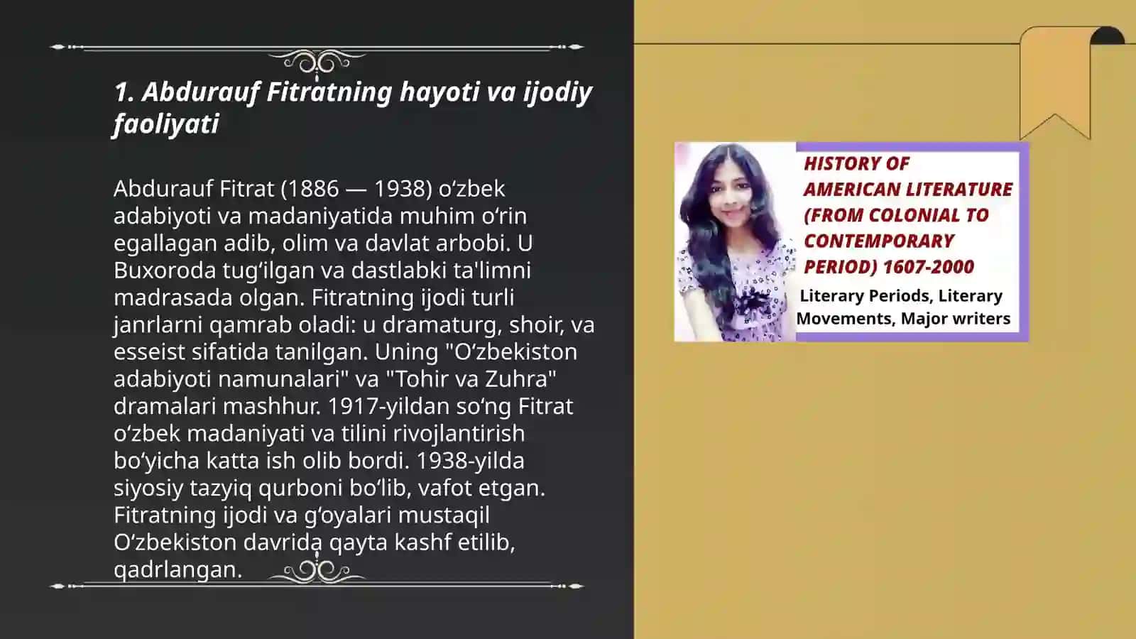Abdurauf Fitratning "Adabiyot qoidalari","Aruz nazariyasi" asarlari tahlili 3