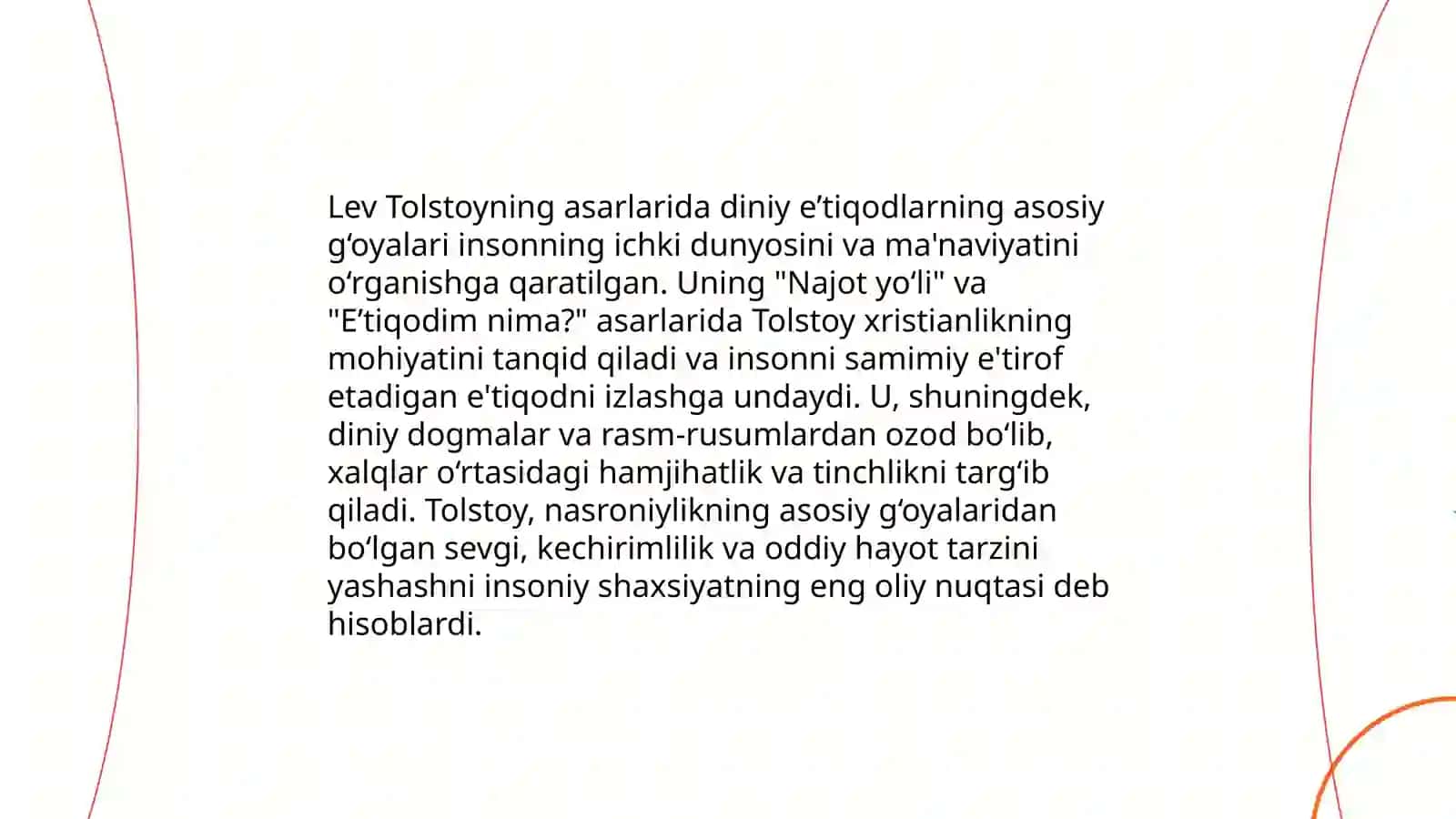 Lev Tolstoyning “Iqrornoma” asaridagi diniy eʼtiqodlarni tahlil etish 3