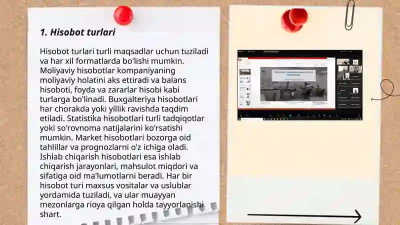 Hisobotlar hisobi 3