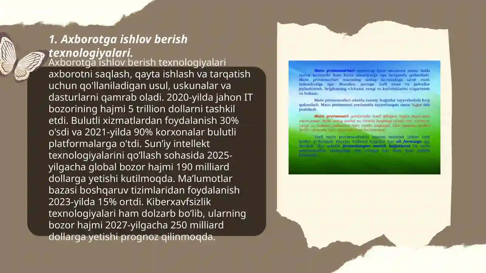 Axborot (matn) ustida ishlash qiyosiy tahlil 3
