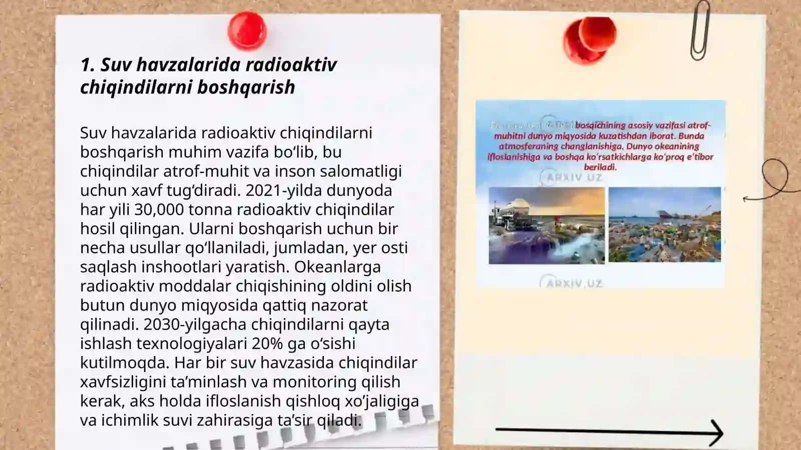 Suvning radiatson ifloslanish muammolari va oqibatlarini bartaraf qilish masalalari 3