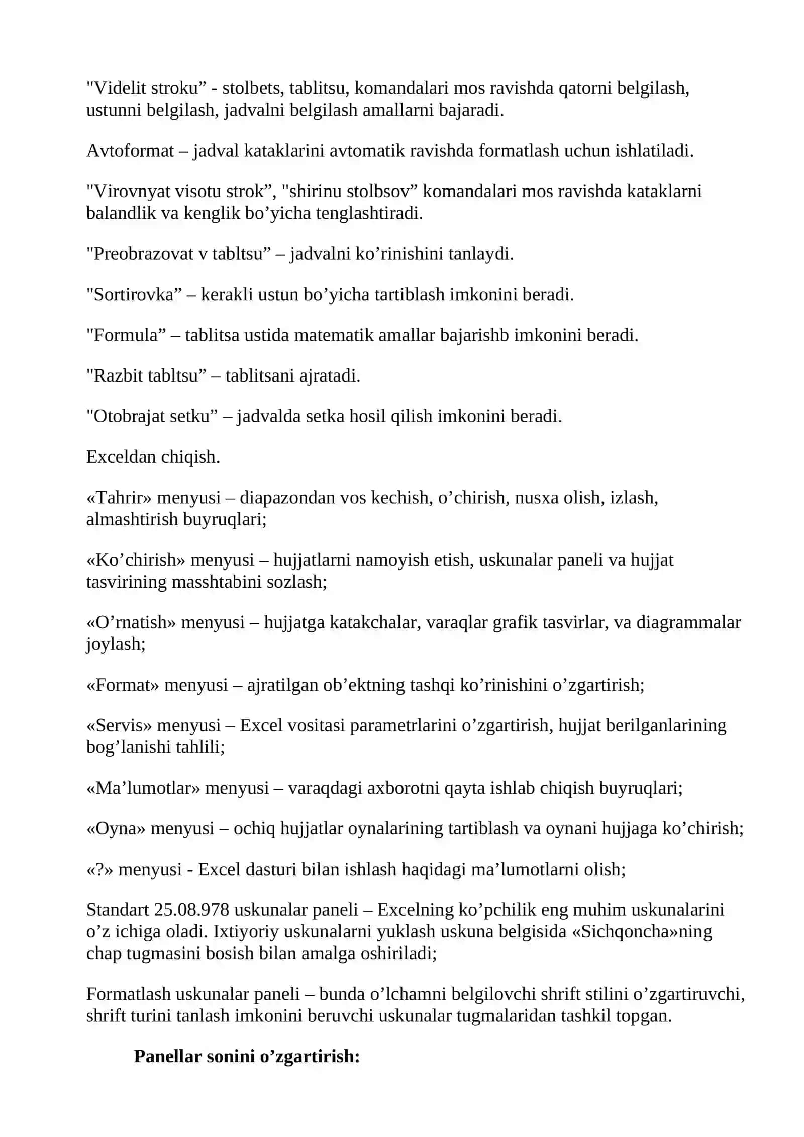 Elektron jadvallar 3