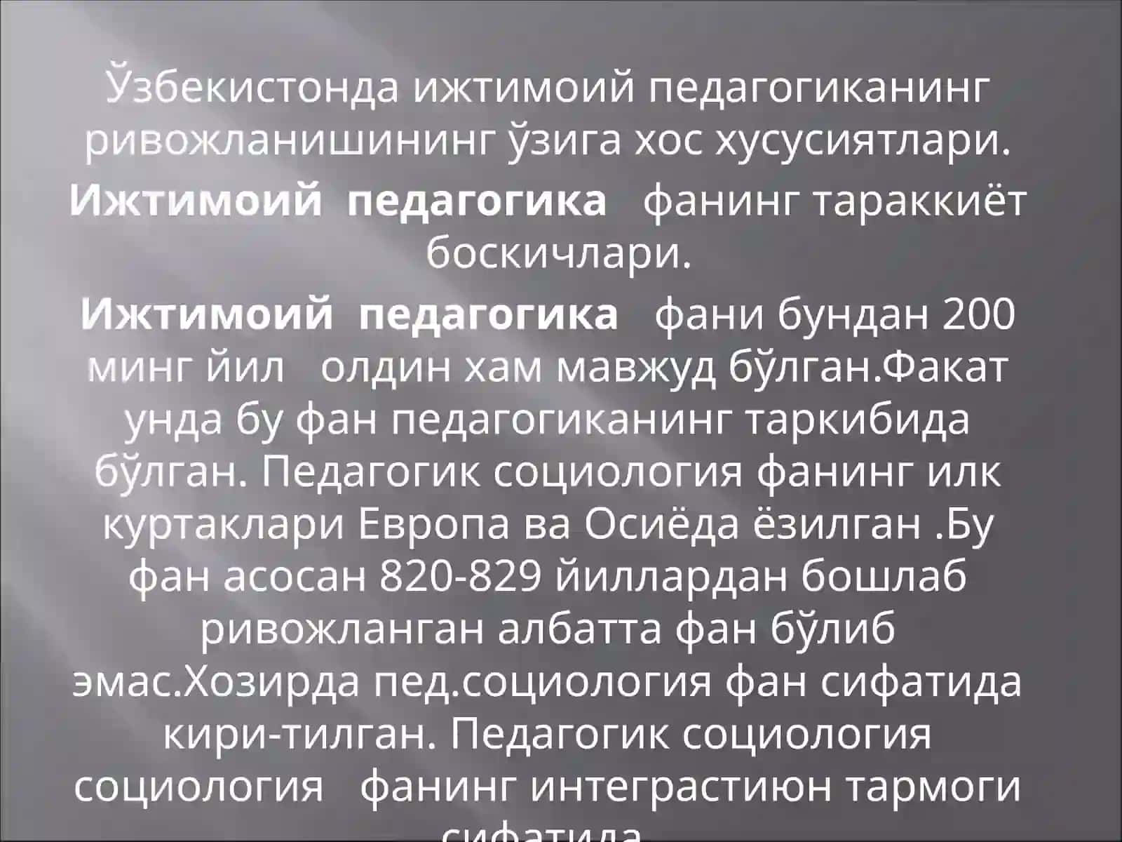 O’zbekiston davlat pedagogika rivojlanishi tarixi 3
