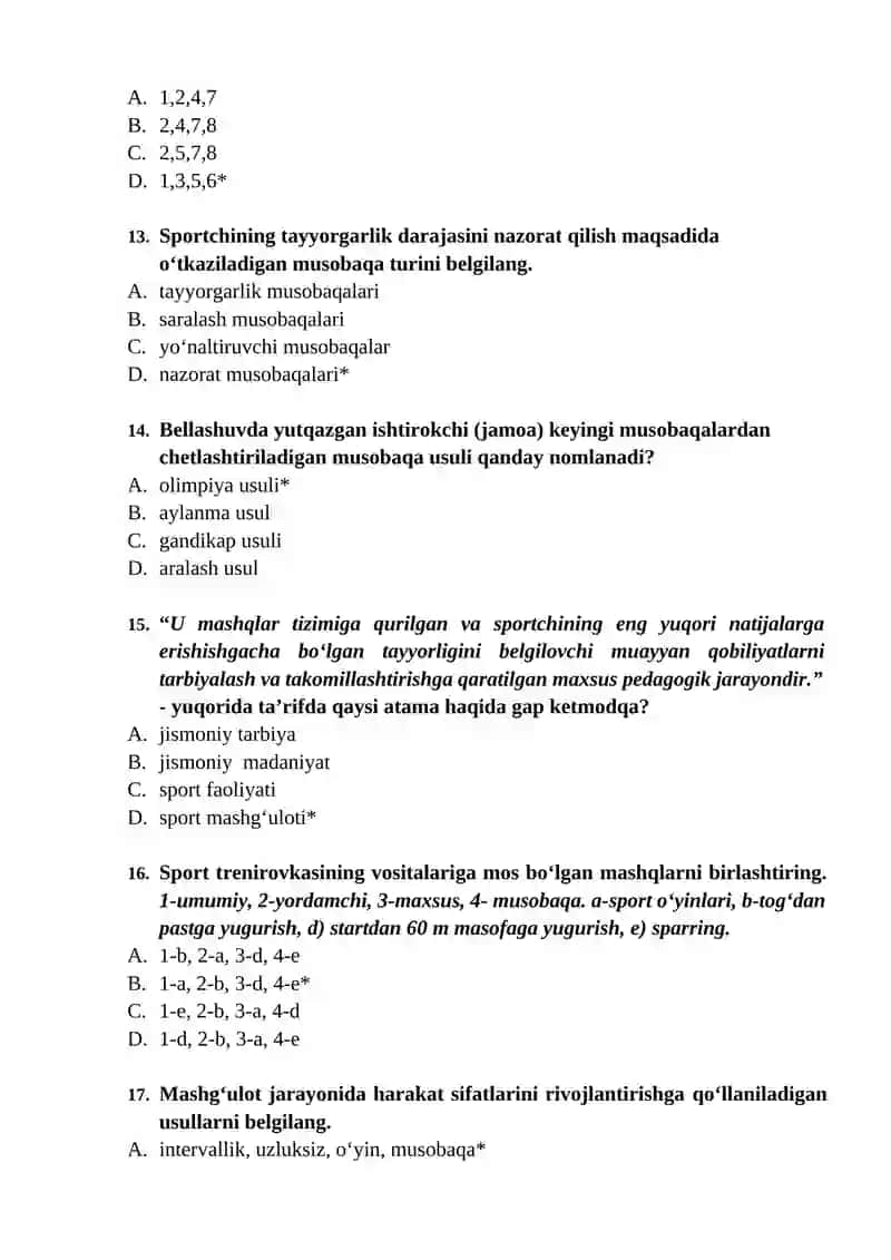 Sport nazariyasi 3