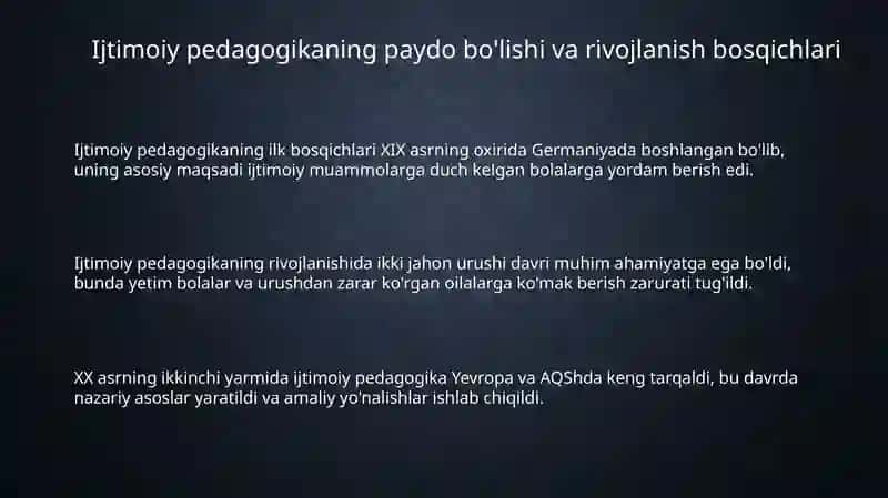 Xorijda ijtimoiy pedogogikaning rivojlanish tarixi 3